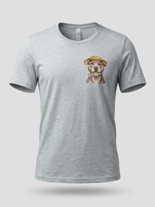 Fins & Grins Unisex TShirt Heather Prism Ice Blue