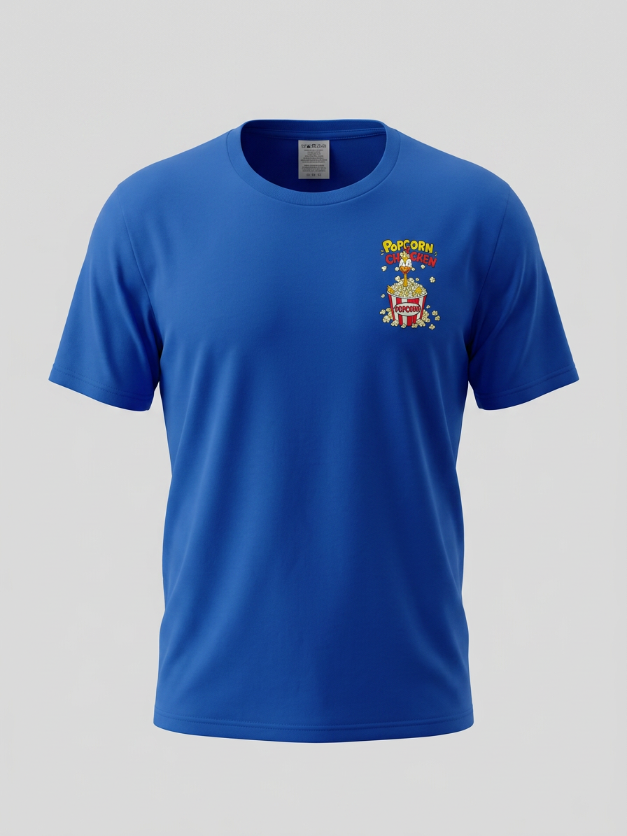 Popcorn Chicken Graphic Tee – Solid True Royal