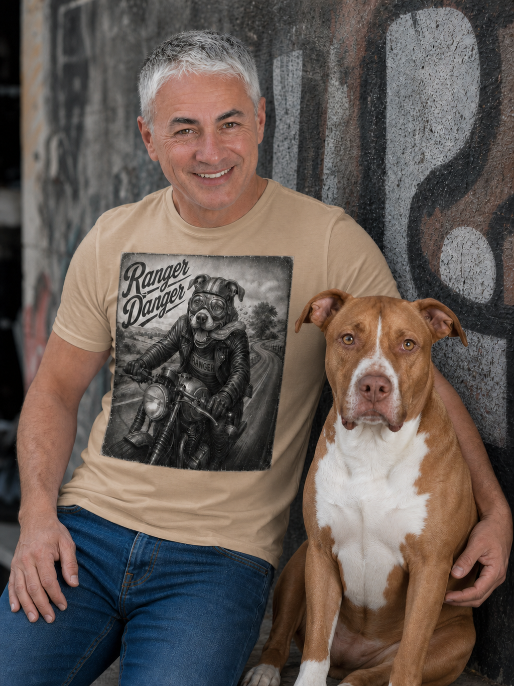 Ranger Danger Pitbull Cafe Racer Tee